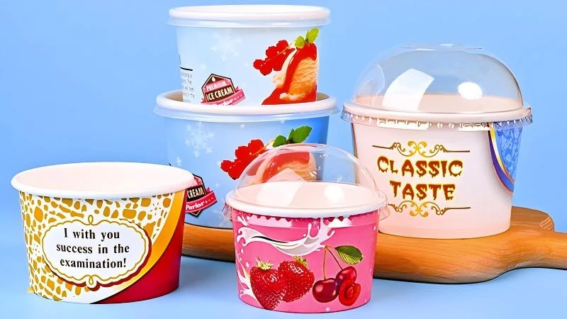 Ice cream cups with printing 2 Ice cream cups with printing 2